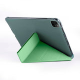 Apple iPad Pro 11 2020 (2.Nesil) Kılıf Tri Folding Kalem Bölmeli Standlı Kılıf Açık Yeşil