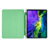 Apple iPad Pro 11 2020 (2.Nesil) Kılıf Tri Folding Kalem Bölmeli Standlı Kılıf Mor