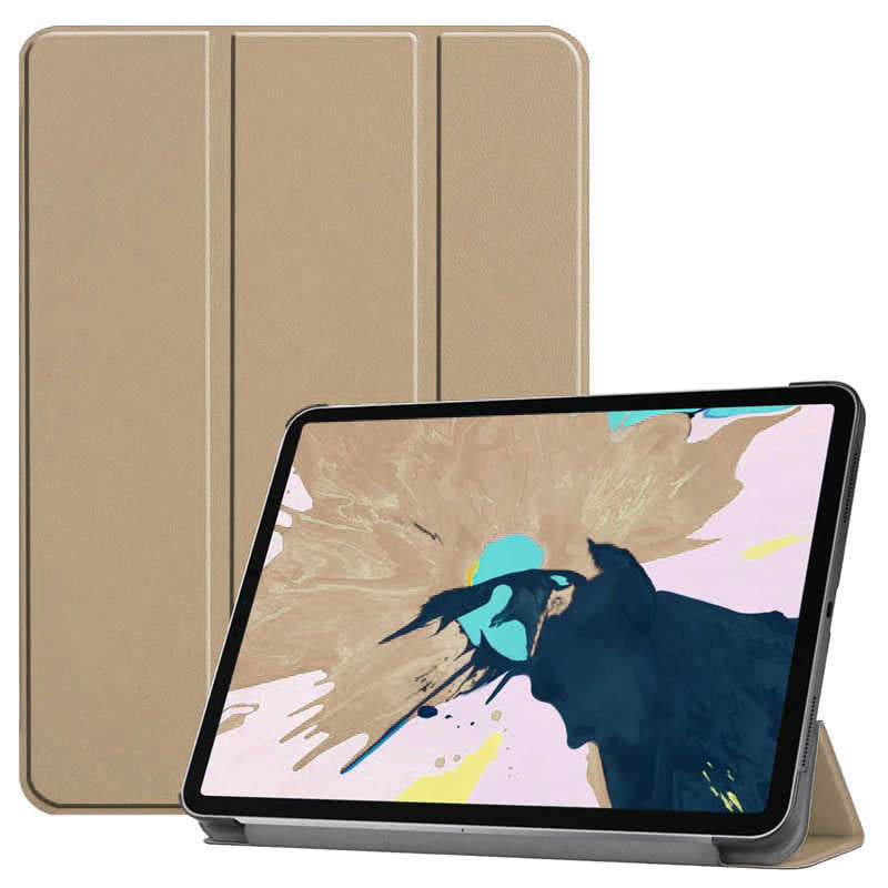 Apple iPad Pro 11 2020 (2.Nesil) Smart Cover Standlı 1-1 Kılıf Gold