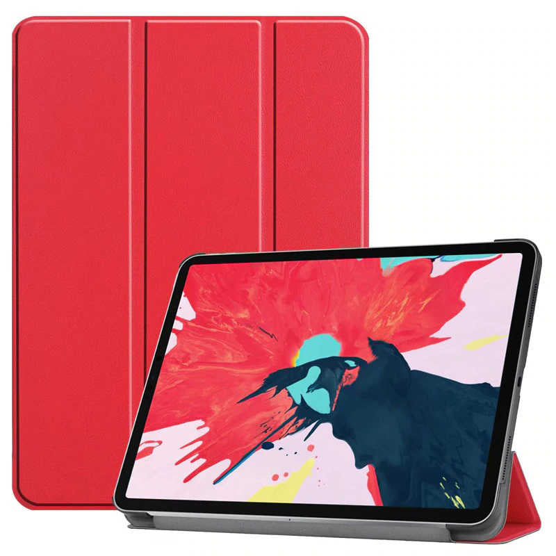 Apple iPad Pro 11 2020 (2.Nesil) Smart Cover Standlı 1-1 Kılıf Kırmızı
