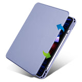 Apple iPad Pro 11 2021 (3.Nesil) Kılıf Termik Kalem Bölmeli Dönebilen Standlı Kılıf Koyu Yeşil