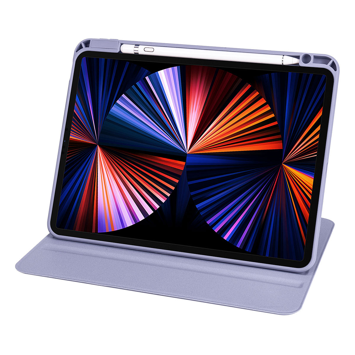 Apple iPad Pro 11 2021 (3.Nesil) Kılıf Termik Kalem Bölmeli Dönebilen Standlı Kılıf Lacivert