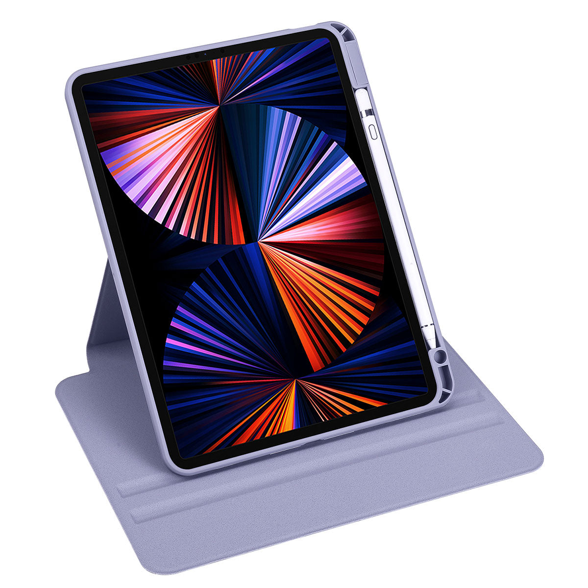 Apple iPad Pro 11 2021 (3.Nesil) Kılıf Termik Kalem Bölmeli Dönebilen Standlı Kılıf Siyah