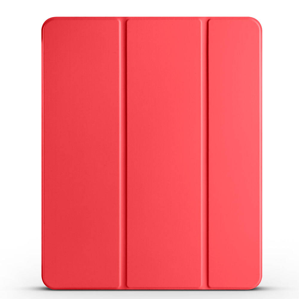 Apple iPad Pro 11 2022 M2 Smart Cover Kalem Bölmeli Standlı 1-1 Kılıf Kırmızı
