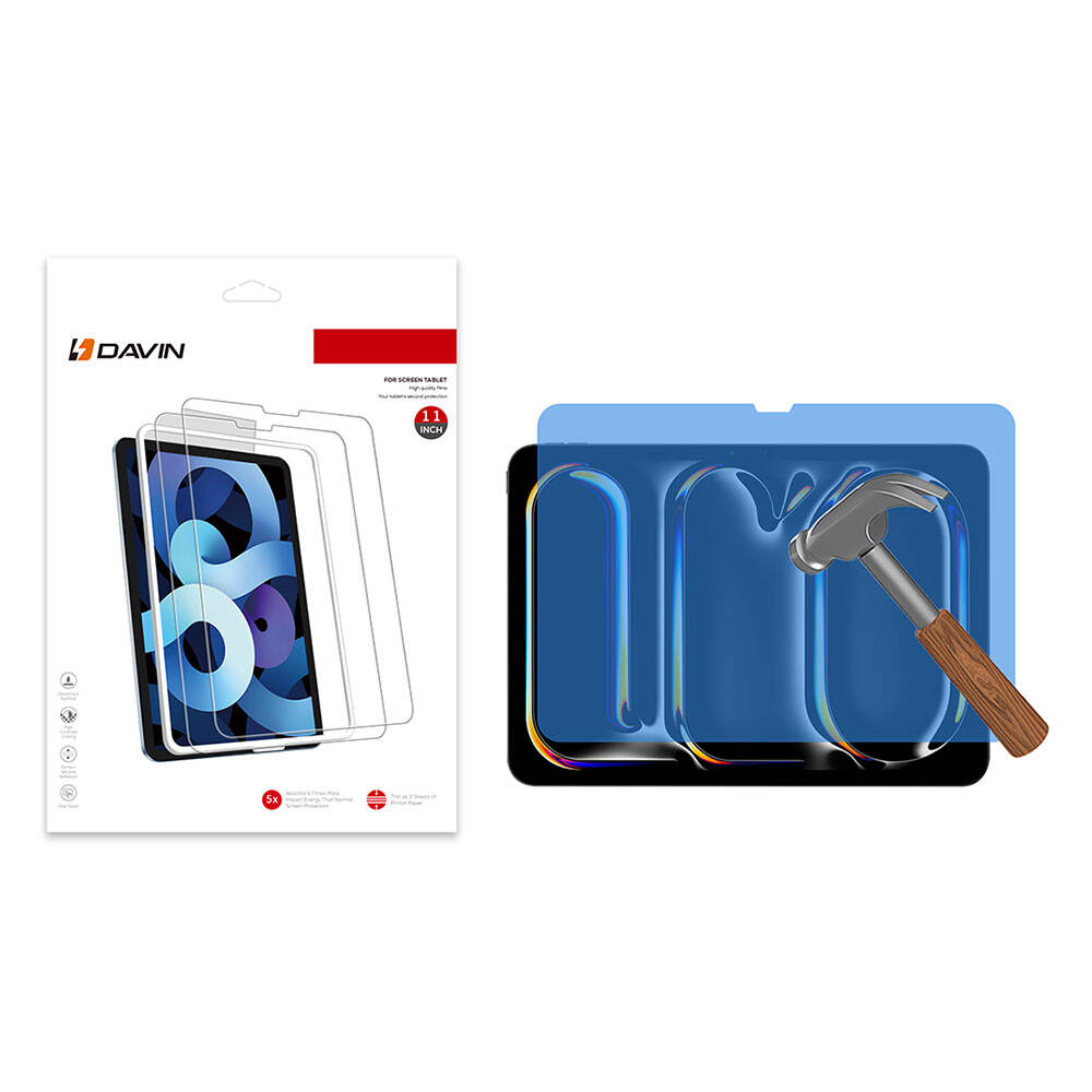 Apple iPad Pro 11 2024 Davin Tablet Nano Ekran Koruyucu Şeffaf