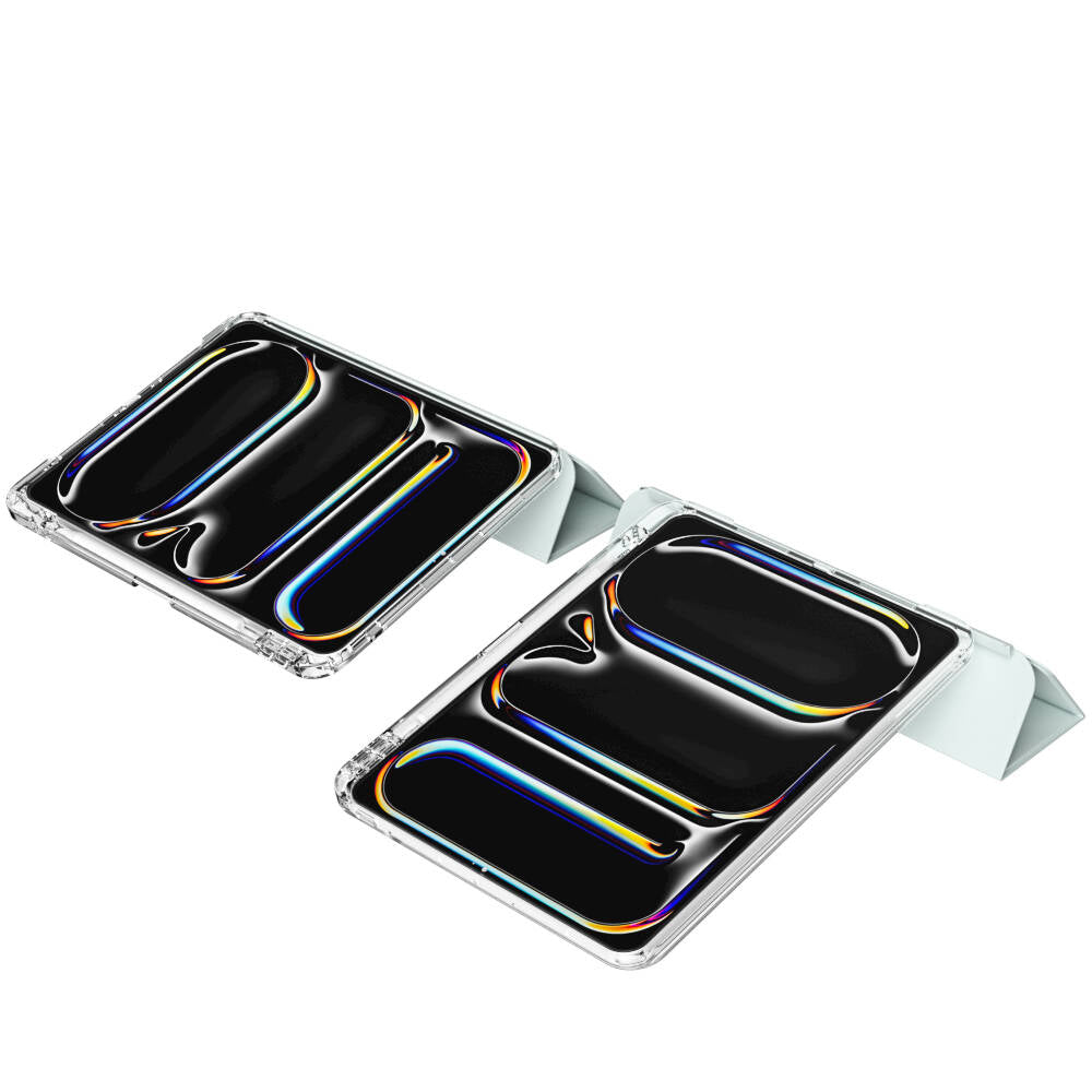 Apple iPad Pro 11 2024 Kılıf Magnetik Ayrılabilen Airbagli Sliding Tablet Kılıfı Açık Yeşil