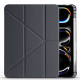 Apple iPad Pro 11 2024 Kılıf Tri Folding Kalem Bölmeli Standlı Kılıf Koyu Yeşil
