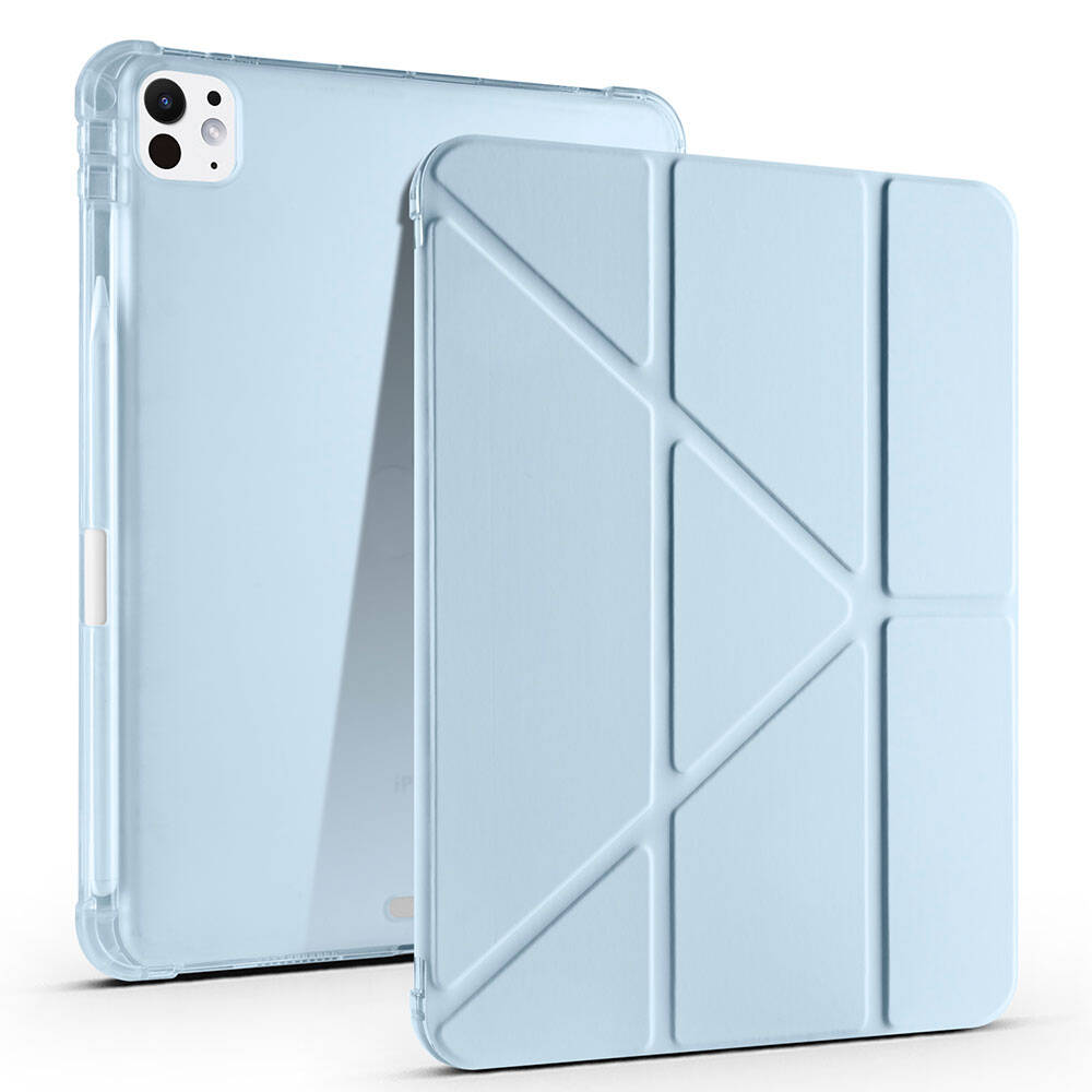 Apple iPad Pro 11 2024 Kılıf Tri Folding Kalem Bölmeli Standlı Kılıf Yeşil