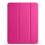 Apple iPad Pro 11 2024 Smart Cover Kalem Bölmeli Standlı 1-1 Kılıf Pembe Koyu
