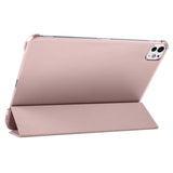 Apple iPad Pro 11 2024 Smart Cover Kalem Bölmeli Standlı 1-1 Kılıf Lila