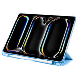 Apple iPad Pro 11 2024 Smart Cover Kalem Bölmeli Standlı 1-1 Kılıf Gri