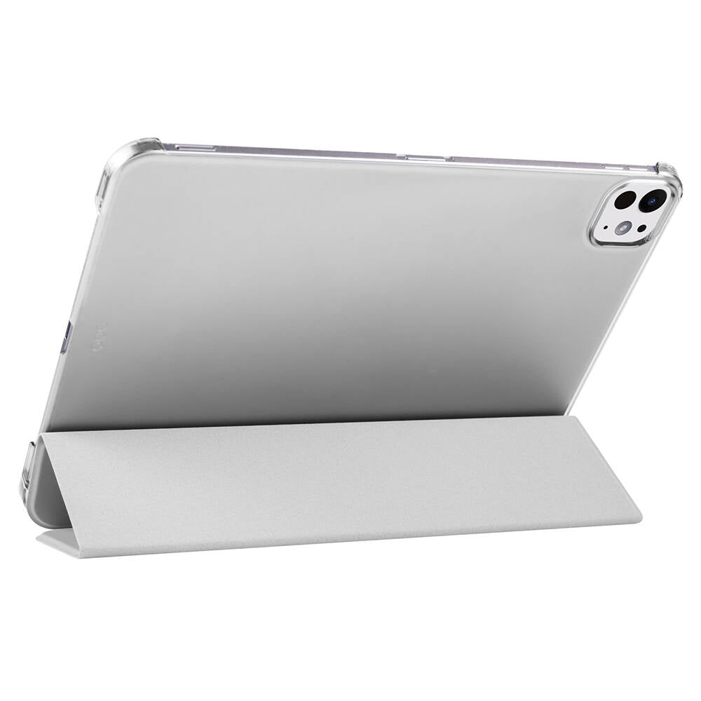 Apple iPad Pro 11 2024 Smart Cover Kalem Bölmeli Standlı 1-1 Kılıf Mavi