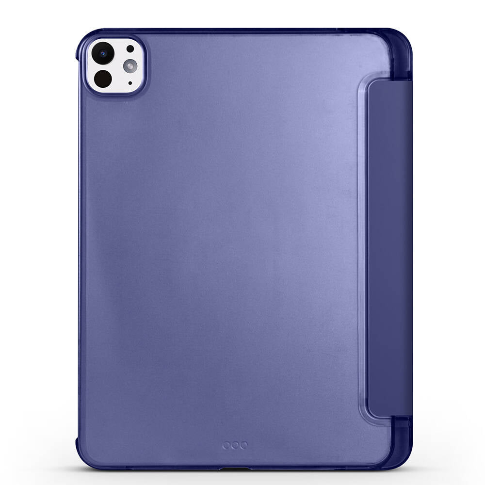Apple iPad Pro 11 2024 Smart Cover Kalem Bölmeli Standlı 1-1 Kılıf Mor