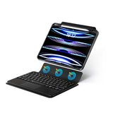 Apple iPad Pro 11 2025 M5 Border Keyboard Bluetooh Bağlantılı Standlı Klavyeli Tablet Kılıfı Siyah