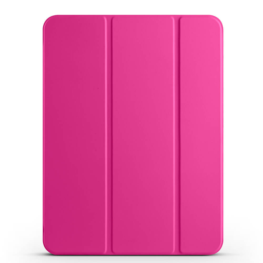Apple iPad Pro 11 2025 M5 Smart Cover Kalem Bölmeli Standlı 1-1 Kılıf Pembe Koyu