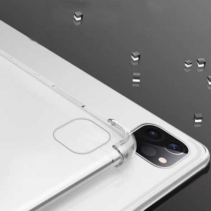 Apple iPad Pro 12.9 2020 (4.Nesil) Kılıf Tablet Nitro Anti Shock Silikon Kapak Renksiz