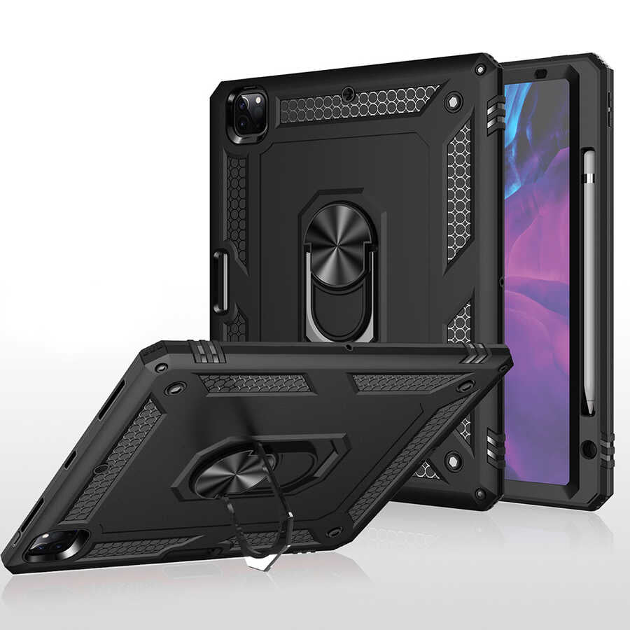 Apple iPad Pro 12.9 2020 (4.Nesil) Kılıf Tablet Vega Kapak Siyah