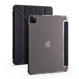 Apple iPad Pro 12.9 2020 (4.Nesil) Kılıf Tri Folding Kalem Bölmeli Standlı Kılıf Siyah