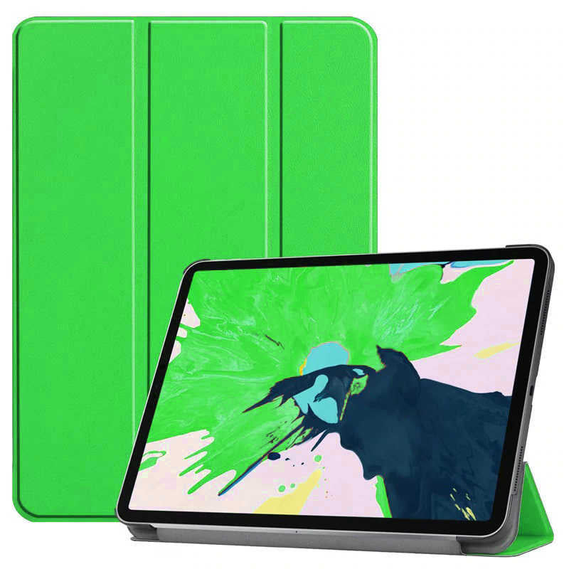 Apple iPad Pro 12.9 2020 (4.Nesil) Smart Cover Standlı 1-1 Kılıf Yeşil