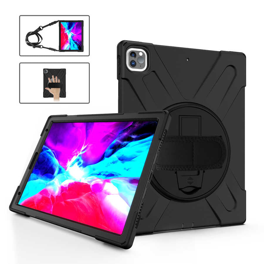 Apple iPad Pro 12.9 2021 (5.Nesil) Defender Tablet Silikon Siyah