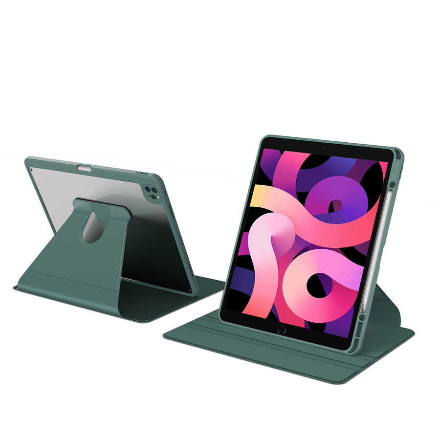 Apple iPad Pro 12.9 2022 M2 Kılıf Nayn Dönebilen Standlı Kılıf Pembe
