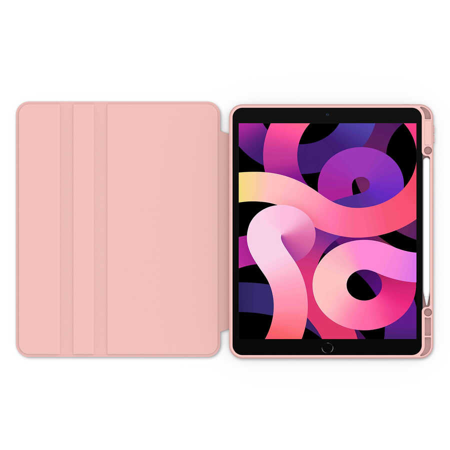 Apple iPad Pro 12.9 2022 M2 Kılıf Nayn Dönebilen Standlı Kılıf Pembe