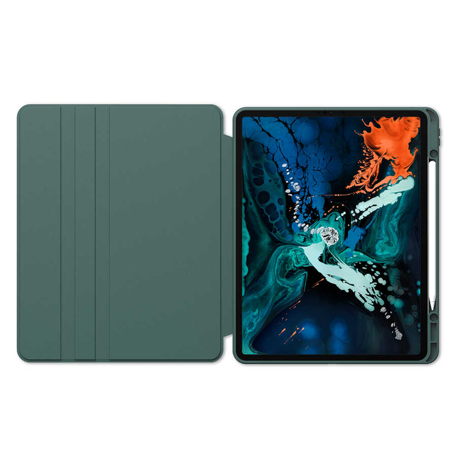 Apple iPad Pro 12.9 2022 M2 Kılıf Nayn Dönebilen Standlı Kılıf Pembe