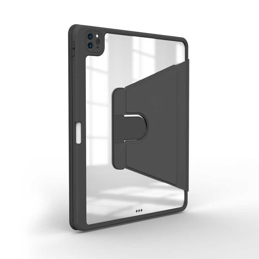 Apple iPad Pro 12.9 2022 M2 Kılıf Nayn Dönebilen Standlı Kılıf Pembe