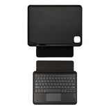 Apple iPad Pro 12.9 2022 M2 Border Keyboard Bluetooh Bağlantılı Standlı Klavyeli Tablet Kılıfı Siyah