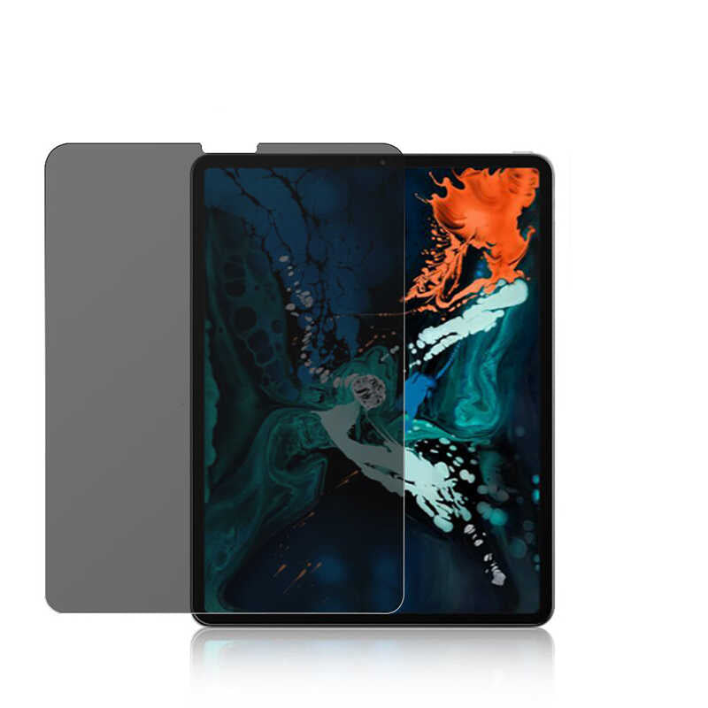 Apple iPad Pro 12.9 2022 M2 Tablet Privacy Temperli Cam Ekran Koruyucu Siyah