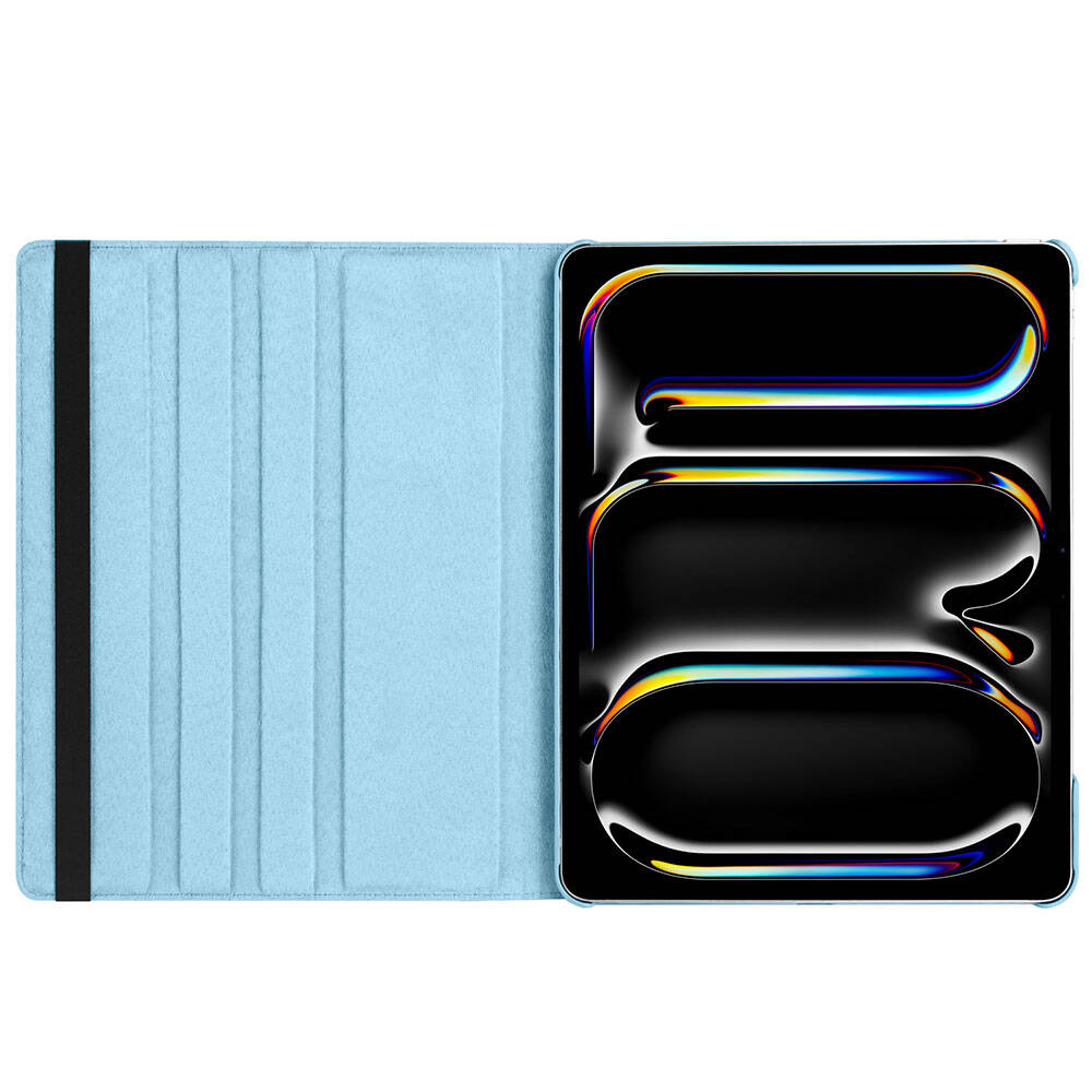 Apple iPad Pro 13 2024 Zore Dönebilen Standlı Kılıf Lacivert