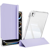 Apple iPad Pro 13 2025 M5 Kılıf Magnetik Ayrılabilen Airbagli Zore Sliding Tablet Kılıfı Lavender