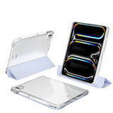 Apple iPad Pro 13 2025 M5 Kılıf Magnetik Ayrılabilen Airbagli Zore Sliding Tablet Kılıfı Açık Yeşil