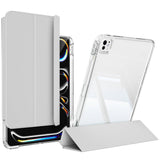 Apple iPad Pro 13 2025 M5 Kılıf Magnetik Ayrılabilen Airbagli Zore Sliding Tablet Kılıfı Gri