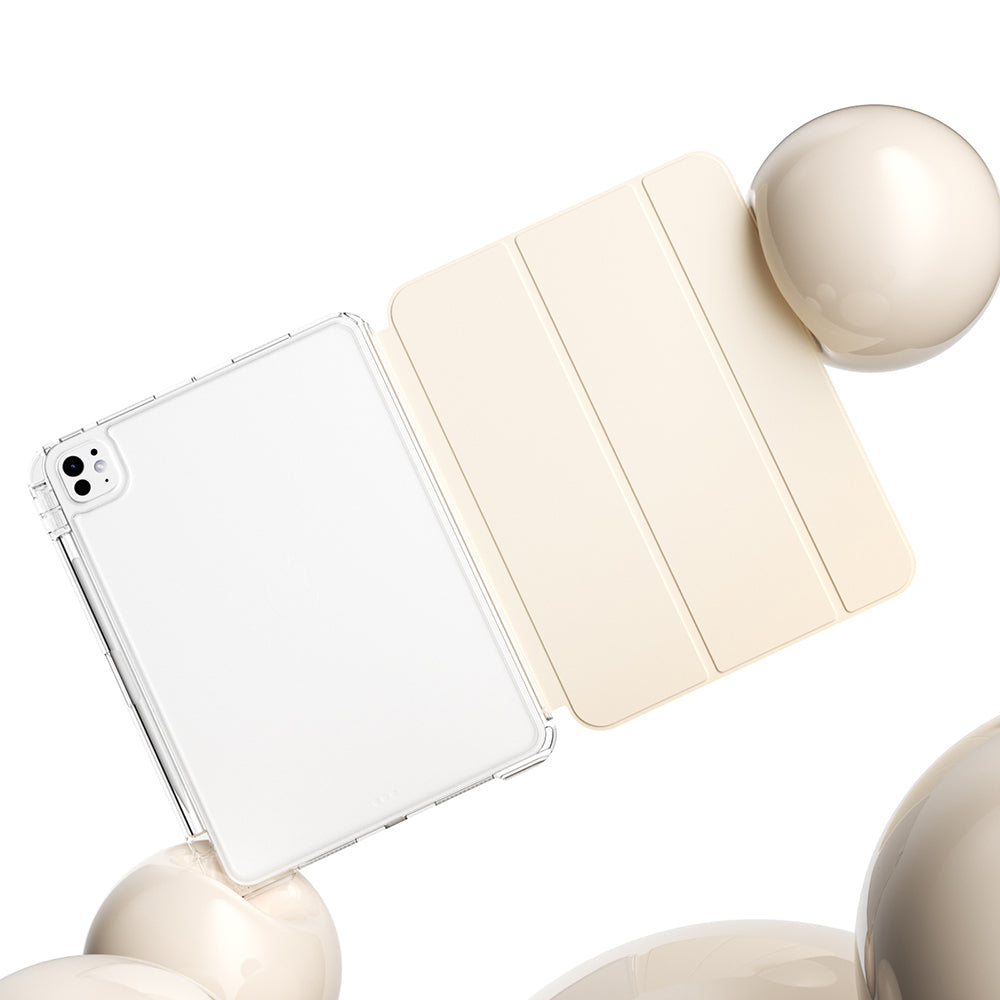 Apple iPad Pro 13 2025 M5 Kılıf Magnetik Ayrılabilen Airbagli Zore Sliding Tablet Kılıfı Açık Yeşil