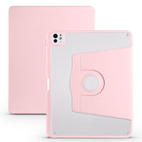 Apple iPad Pro 13 2025 M5 Kılıf Zore Termik Kalem Bölmeli Dönebilen Standlı Kılıf Pembe