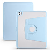 Apple iPad Pro 13 2025 M5 Kılıf Zore Termik Kalem Bölmeli Dönebilen Standlı Kılıf Mavi