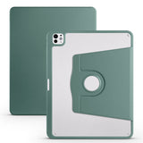 Apple iPad Pro 13 2025 M5 Kılıf Zore Termik Kalem Bölmeli Dönebilen Standlı Kılıf Koyu Yeşil
