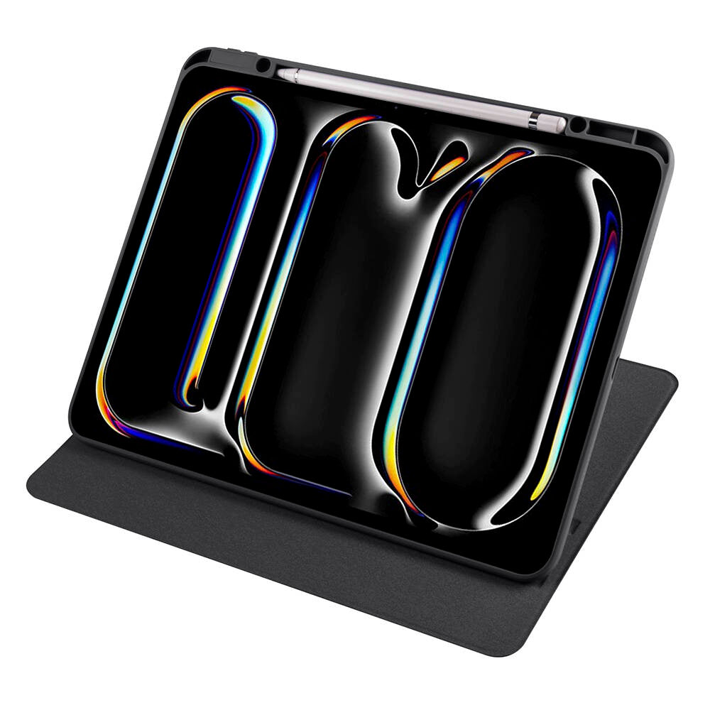 Apple iPad Pro 13 2025 M5 Kılıf Zore Termik Kalem Bölmeli Dönebilen Standlı Kılıf Lila