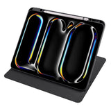 Apple iPad Pro 13 2025 M5 Kılıf Zore Termik Kalem Bölmeli Dönebilen Standlı Kılıf Açık Yeşil