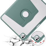 Apple iPad Pro 13 2025 M5 Kılıf Zore Termik Kalem Bölmeli Dönebilen Standlı Kılıf Açık Yeşil