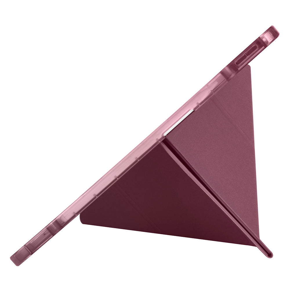 Apple iPad Pro 13 2025 M5 Kılıf Zore Tri Folding Kalem Bölmeli Standlı Kılıf Mürdüm
