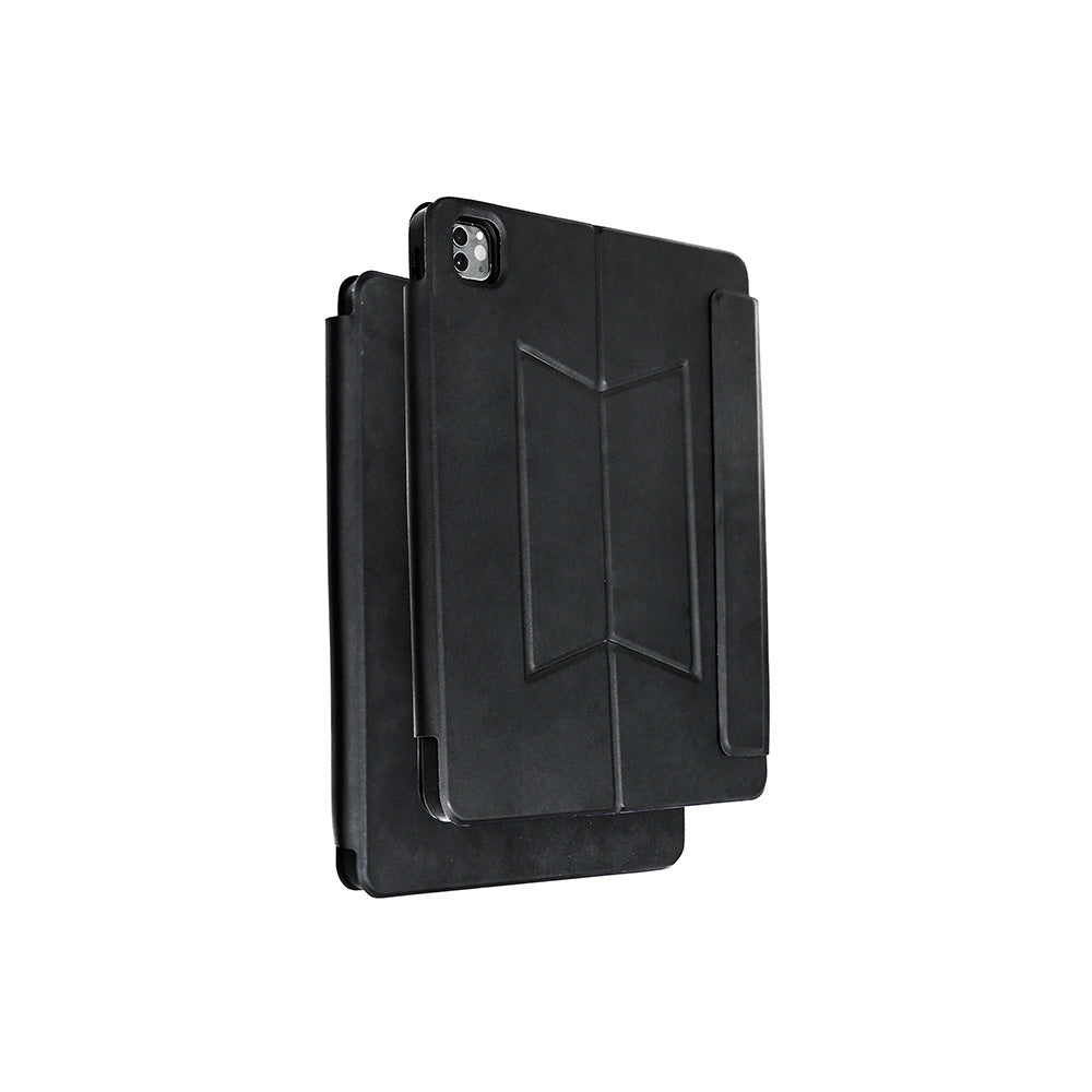 Apple iPad Pro 13 2025 M5 Zore Border Keyboard Bluetooh Bağlantılı Standlı Klavyeli Tablet Kılıfı Siyah