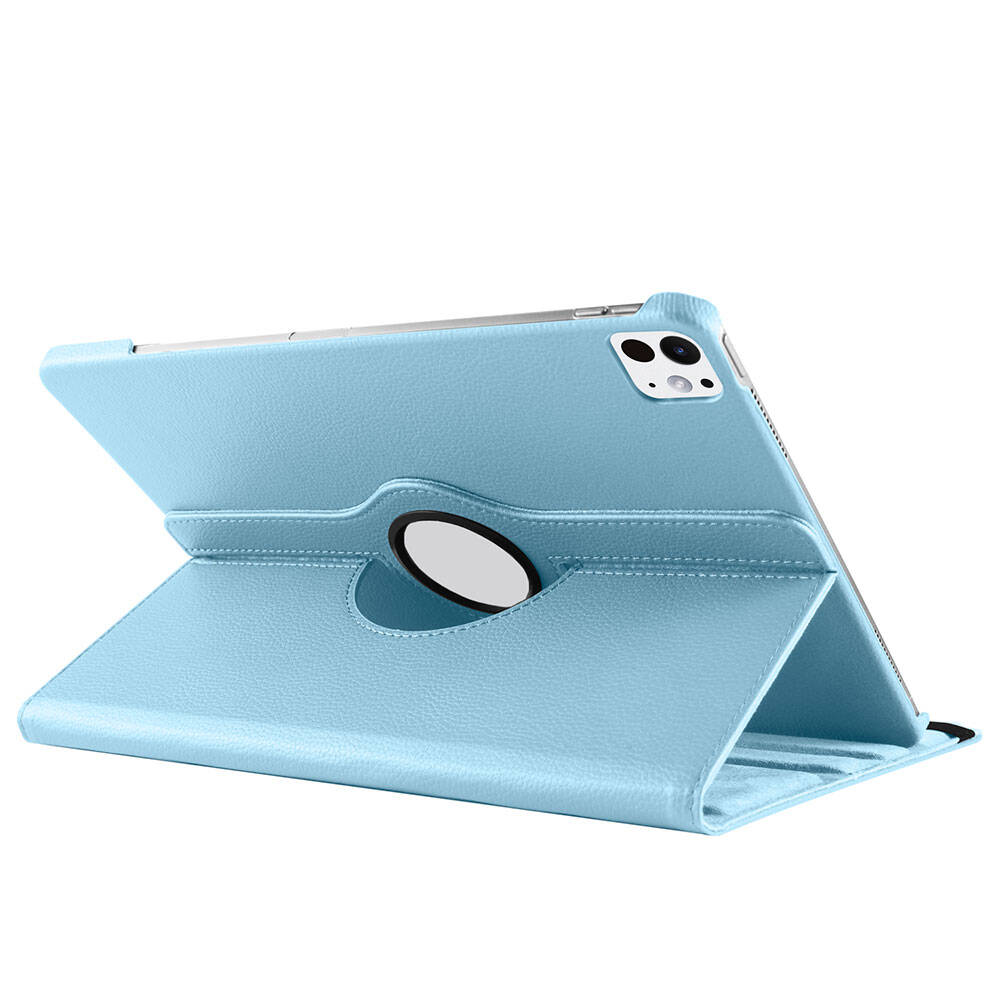 Apple iPad Pro 13 2025 M5 Zore Dönebilen Standlı Kılıf Pembe Koyu