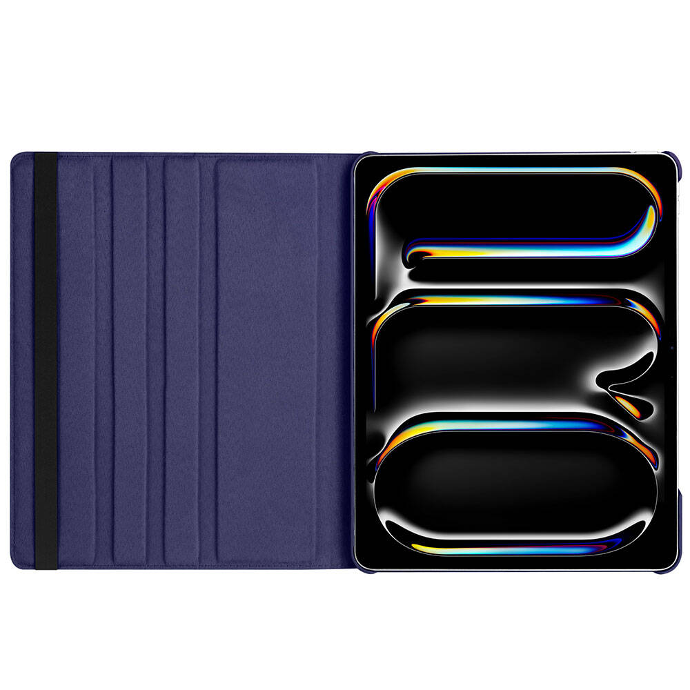 Apple iPad Pro 13 2025 M5 Zore Dönebilen Standlı Kılıf Pembe Koyu