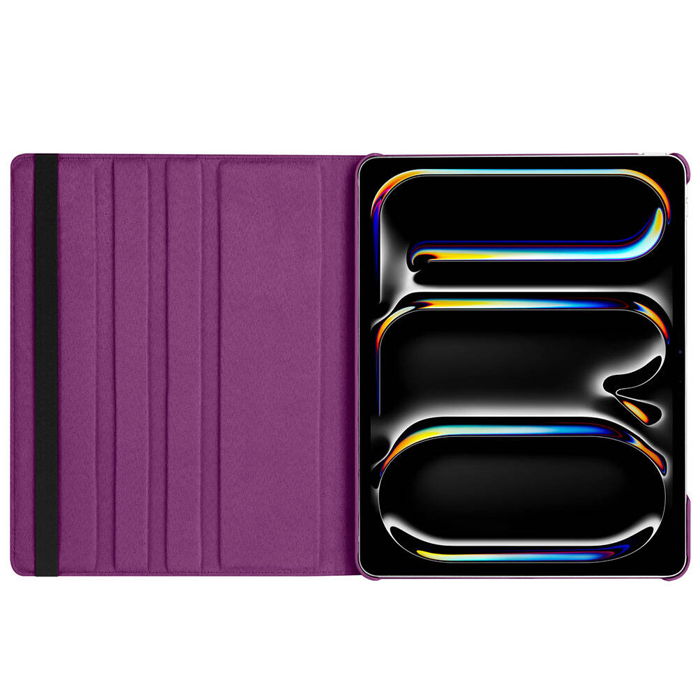 Apple iPad Pro 13 2025 M5 Zore Dönebilen Standlı Kılıf Siyah