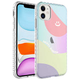 Apple iPhone 11 Kılıf Airbag Kenarlı Renkli Desenli Silikon Zore Elegans Kapak NO3