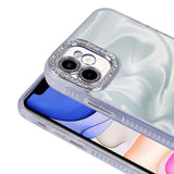 Apple iPhone 11 Kılıf Airbagli Parlak Taş Detay Tasarımlı Zore Esila Kapak Beyaz