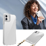 Apple iPhone 11 Kılıf Airbagli Takılabilir Askı Aparatlı Zore Snap Silikon Kapak Şeffaf