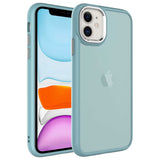 Apple iPhone 11 Kılıf Buzlu Sert PC Zore May Kapak Mavi